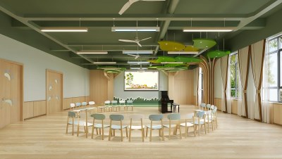 现代幼儿园多功能教室3D模型下载